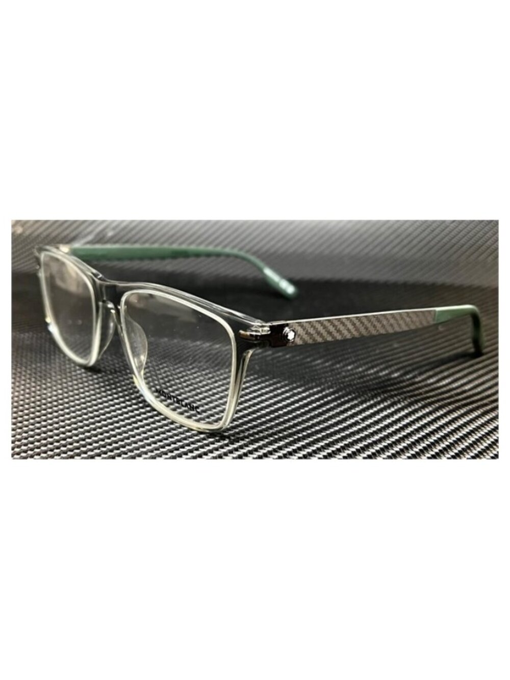 New Undisclosed Men Grey Transparent Eyeglasses 54-18-145